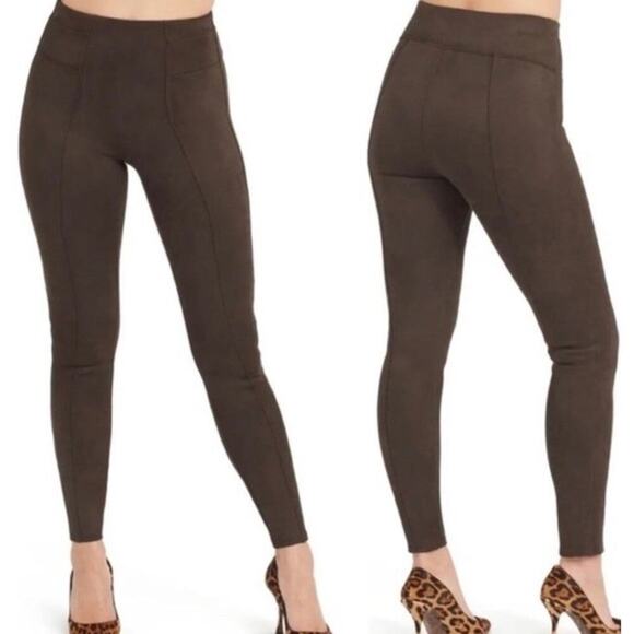 Spanx‎ Brown Faux Suede High Waisted Women’s Size XL (50) - Picture 1 of 9